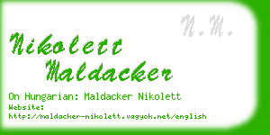 nikolett maldacker business card